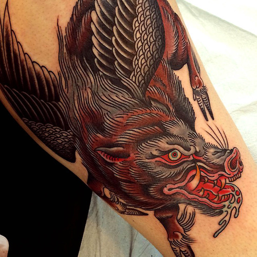 Wild Boar Tattoo Flash  Etsy UK
