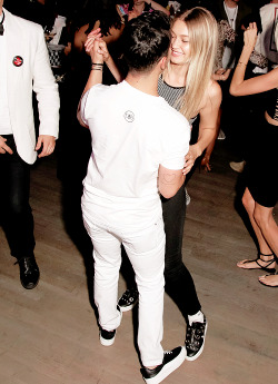 thejonaszone:  Joe Jonas celebrates NYFW Men’s at Up &amp; Down Nightclub with Gigi Hadid [7/16/15]