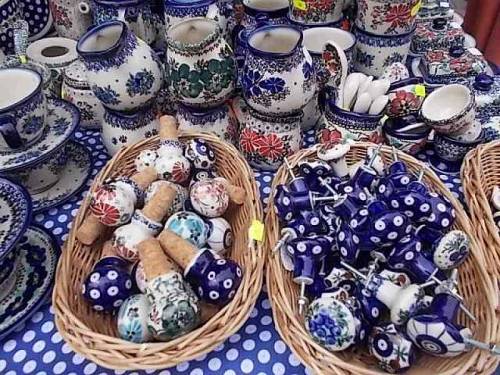 Beautiful earthenware manufactured in city Bolesławiec, Lower Silesia (Dolny Śląsk), Poland.