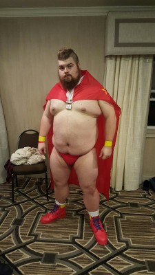 sirssoutherncomfort:  During Mr. North American Bear, they had a cosplay category. I went as zangief from street fighter.