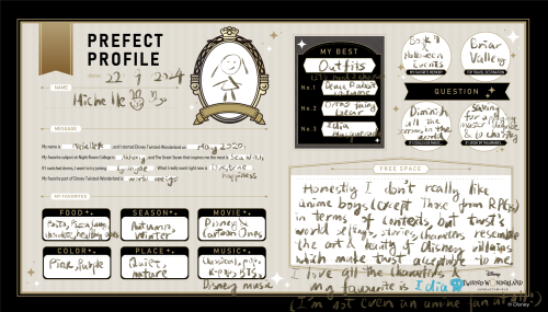 My Twst Prefect Profile (I'm Too Late For Completing This)