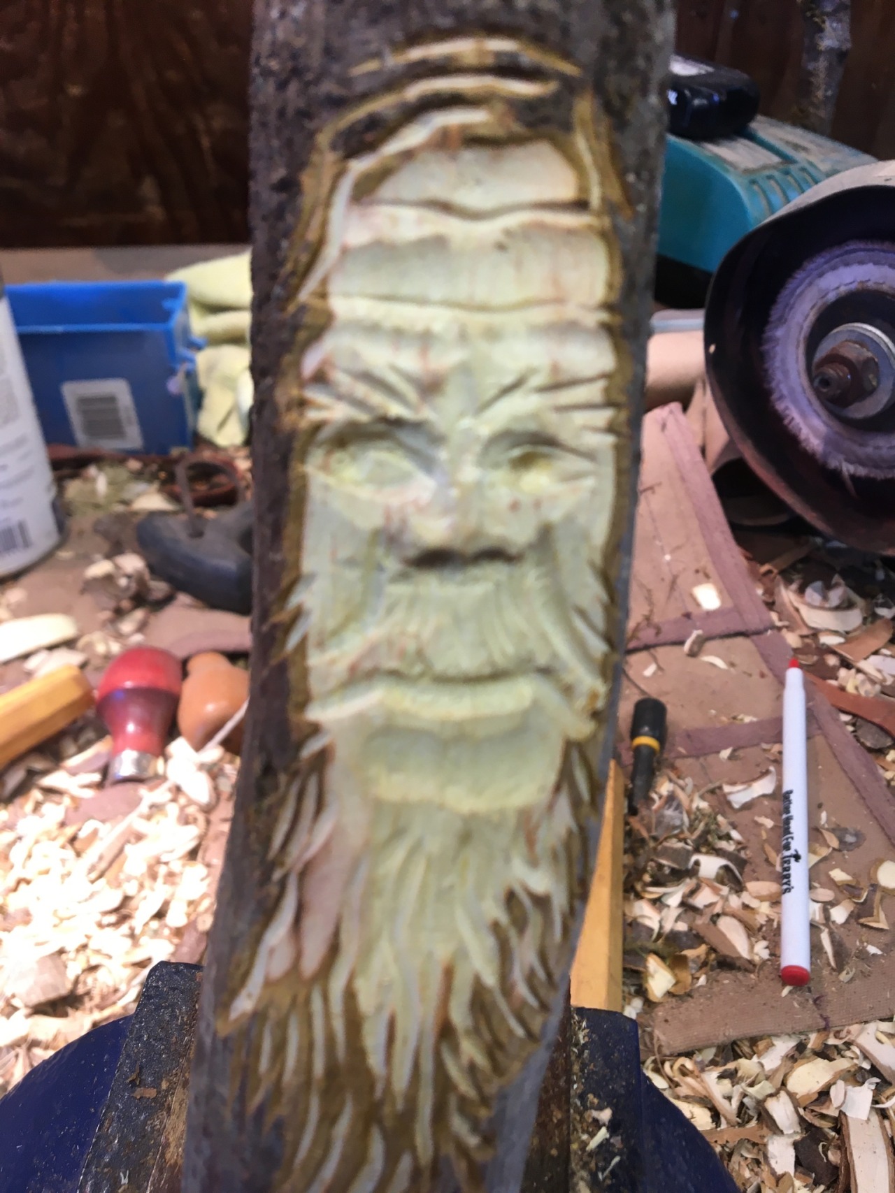 fifth step, add a beard and some eyes
