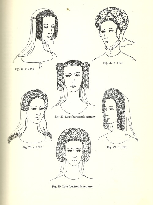 mediumaevum:    I hope this will help with your reenactments and fanart. :) Anglo-Saxon (600 – 1154): Simple Veils, Head-tires, Combs, and Pin Norman (1066-1154): Couvre-chef, hair uncovered, and extreme length Plantagenet (1154-1399): Wimple, Barbette,