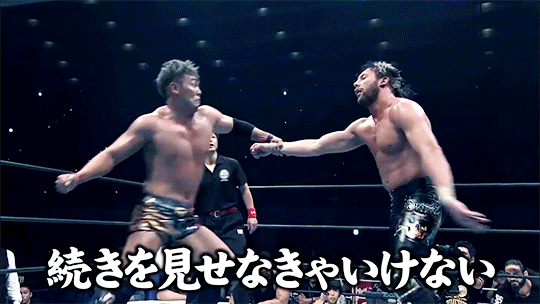 mith-gifs-wrestling:  Dominion 2017 | Dominion 2018.  Kenny Omega is saved from