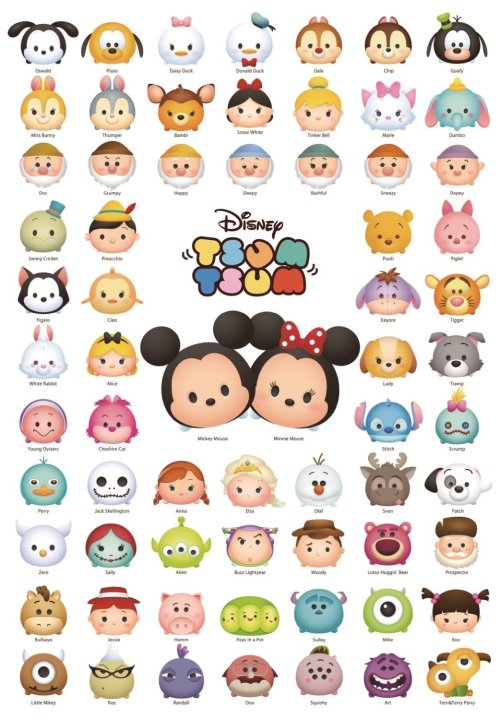 lipsredasroses:disneyismyescape:tinkeperi:Disney Japan: Disney Tsum Tsum puzzle:)they have monsters 