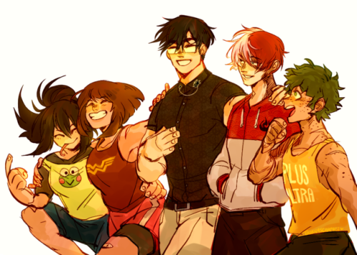 trashyscarface:a happy dekusquad for good luck ✨