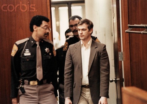 funkyycrime: Jeffrey Dahmer arriving in court in 1992 for his trial