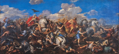 Battle between Alexander the Great and Darius III by Pietro da Cortona (1644-50)