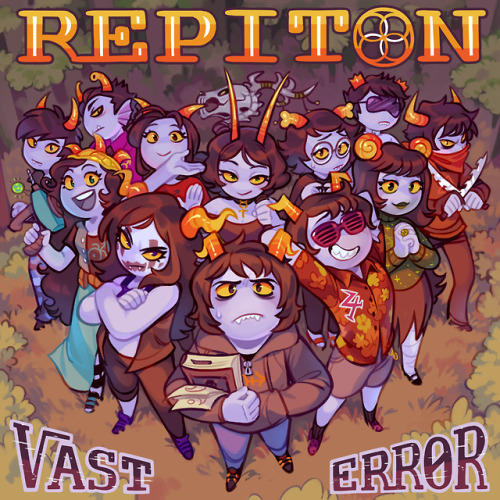 Here’s what I drew for @vasterror‘s new album “Repiton” by @pragmaticnihilist! The cover + “Suckerpu