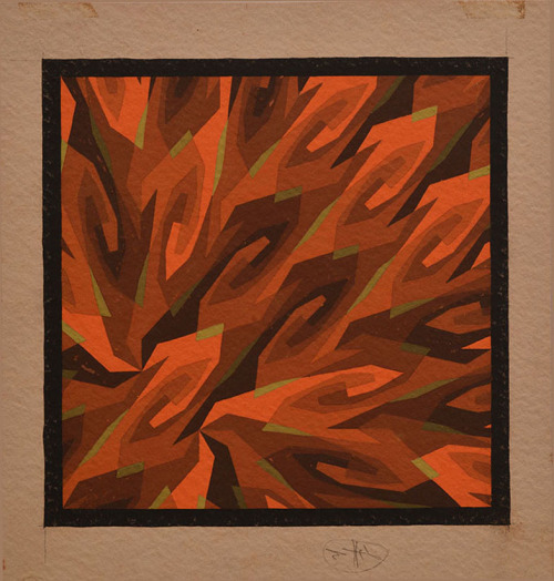 Hans Hinterreiter, Sun Flames - Sonnen Flammen, 1937. Painting, Tempera. Switzerland. Via peytonwrig