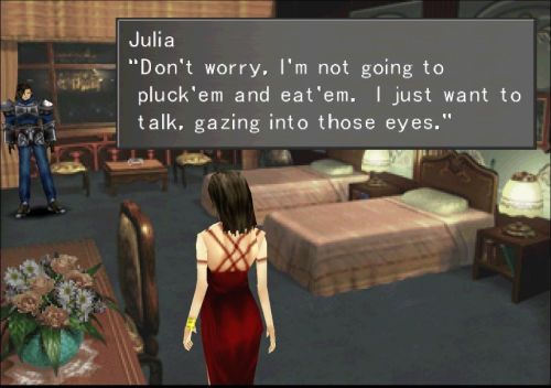 camelpimp:I think this might be my favorite, most out-there line in FF8. And there’s some pret