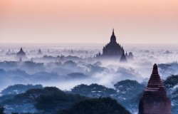 wolverxne:  Misty Morning in Bagan, Myanmar |