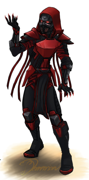 My full character design for my Sith Warrior Marauder from SWTOR: Lord Crayn Kel aka The Emperor’s W