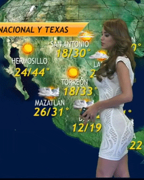 10andup:  Mexican Weather Girl Yanet Garcia…my TV would be on the Weather Channel