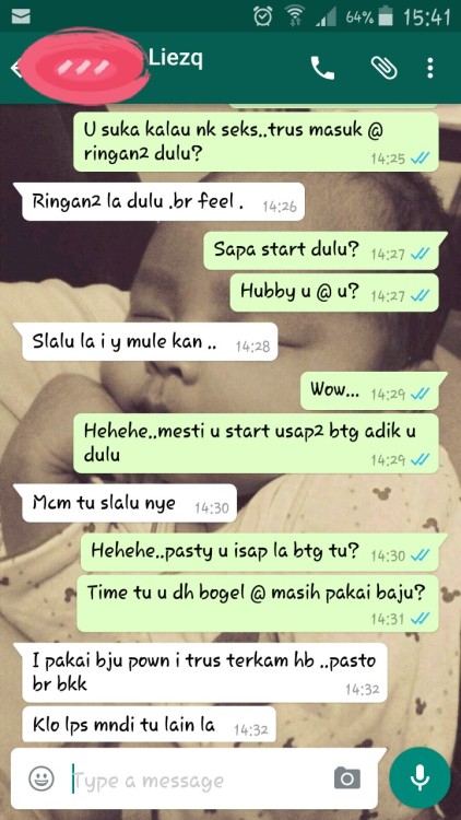 abamsado88: kalsumhariz: Perbualan seks ngn bini org…best ooo Gambar x ada belanja ke