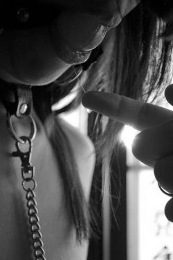  good girls know that being collared, on a leash, bound, blindfolded and gagged focuses them and intensifies every sensation … 