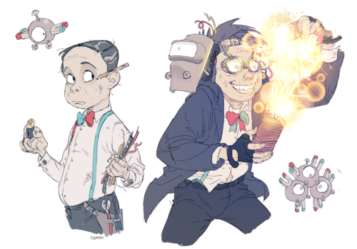 typette:for the Pokemon Gijinka Collab… he evolves from generally nerdy engineering guy to CRAZED MA