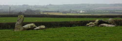 Hendrefor Burial Chamber, Anglesey, North Wales, 25.10.17. These badly damaged piles are all that re