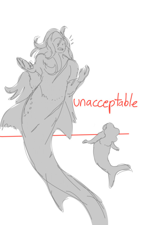simplelittlepaperyanon: otherwindow: An absolutely CRITICAL part of mermaid social etiquette is to A