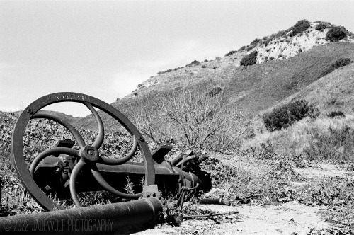 Abandoned Oil EquipmentAbandoned Oil Boom TownMentryville, CaliforniaNikon F100 / 50mm / Ilford HP5 