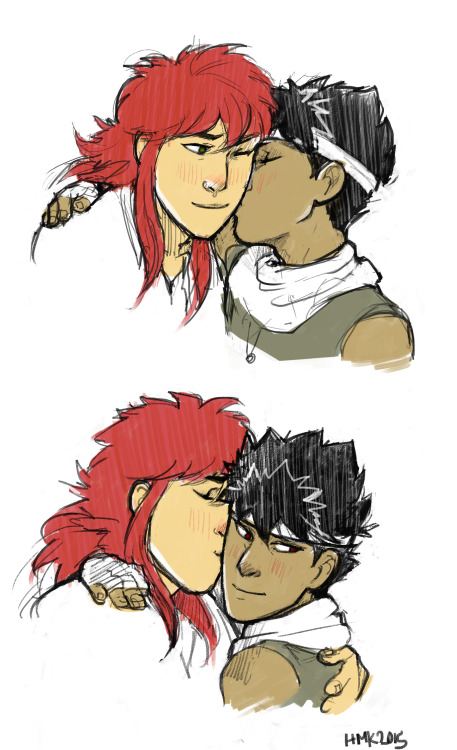 coefficientheidi:  Hiei and Kurama as entirely platonic, super affectionate best friends is my aesthetic.