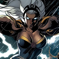 womenofmarvelcomics:  Women of Marvel: Storm&ldquo;The elements marshal their infinite might at my beckoning! Power seethes in the rolling clouds! Now, at my command — STRIKE!&rdquo; (Ororo Munroe, Marvel Super Heroes: Secret Wars #5)
