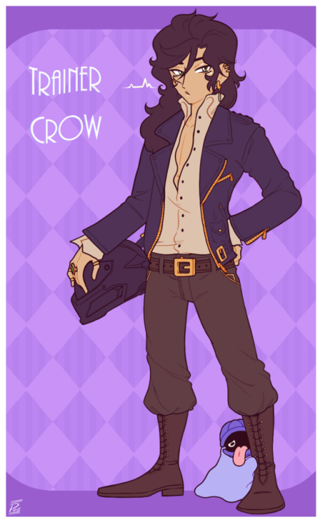 poesocs: my characters as Pokemon Trainers! used the site that fuses different pokemon to create the