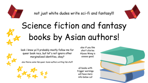 coolcurrybooks:Science fiction and fantasy books by Asian authors! Because not all SFF is by white