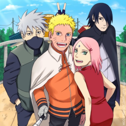 kartasmita:  Team 7 selfie with a selfie stick c: