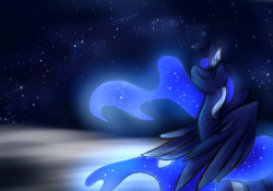 theponyartcollection:  Galaxy Luna by *KairaAnix 