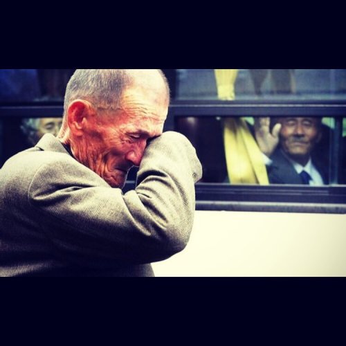 This picture is of two brothers saying good bye for the last time. Incredibly intense and beautiful.