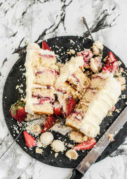 do-not-touch-my-food:  Strawberry White Cake