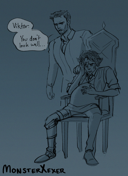 Forgot To Share This Other Drawing I Did Back In May For Mayternity! The Prompt Was "exhaustion"