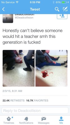 africanaquarian:  bankuei:babybutta:controlled-khaos:  lilyglodup:  &ldquo;that’s a reason to attack a teacher?&rdquo; 😒  The teacher got off way too light if you asked me because every black person in that school should have been off in his ass.