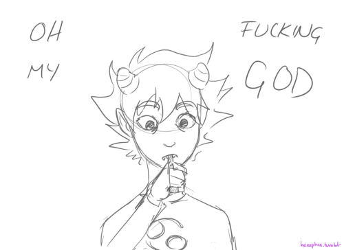 rosesollux:hexephra:rosesollux:I want Karkat to have never had any kind of frozen treat before and o