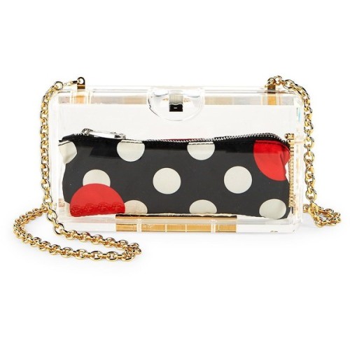RED Valentino Chain Shoulder Bag with Polka-Dot Pouch ❤ liked on Polyvore (see more purse shoulder b