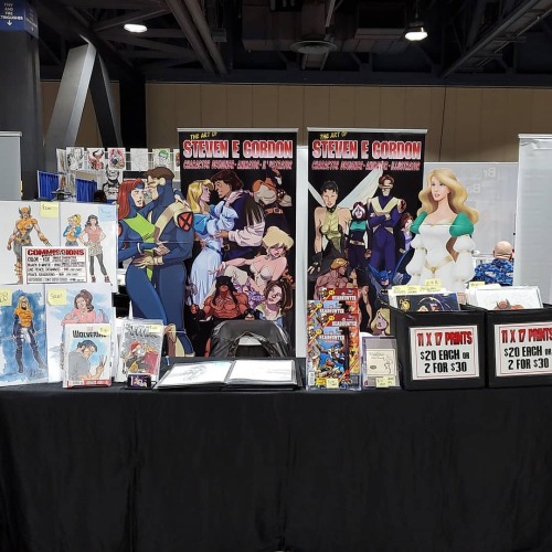 All setup and ready to meet the #xmenevolution and #swanprincess fans at #LBCC #LongBeachComicConC