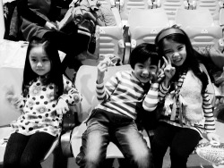 :  Leo, Lauren and Dayoung visiting their