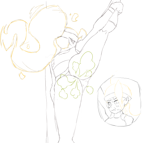  I drew the pose first with the intention of it being Wii Fit trainer, but then I remembered Ring Fi