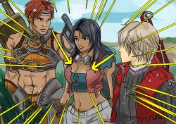 hayame-82:  Xenobladeプレイ中。カルナのOppaiに魅了されてます。(I’m playing Xenoblade now. Carna has joined the party!  She has really nice boobs. yeahhhhhhh!)