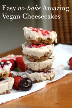 fuckyeahveganlife:  no-bake mini cheesecakes