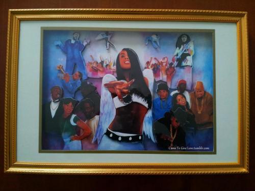 aaliyahalways:  cametogivelove:  One of the most beautiful and unique items I was ever lucky to add to my Aaliyah collection ♥ An amazing 3D handmade painting (36x54cm) that shows some of the greatest in heaven, like Aaliyah, Selena, Left Eye, 2Pac,