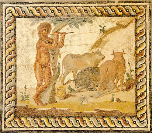 Floor mosaic from Roman villa* 150-200 CE* Archaeological museum of ancient Corinth