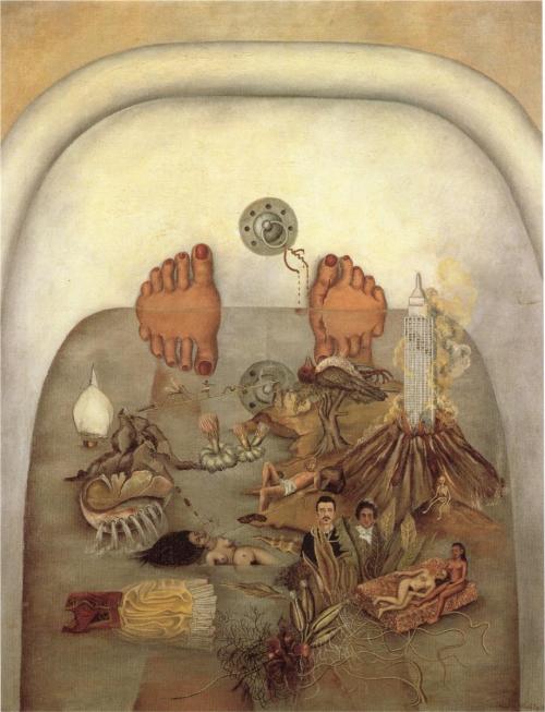 collectivehistory:Frida Kahlo, What the Water Gave Me, 1938