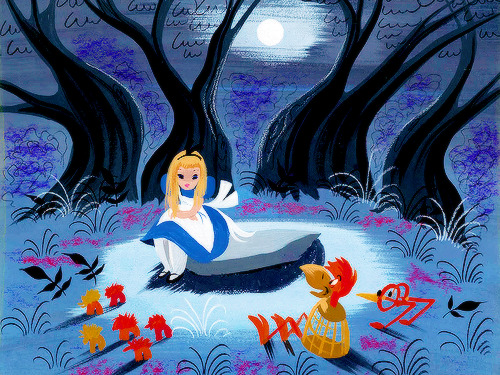 vintagegal:  Concept art by Mary Blair for Disney’s Alice in Wonderland (1951) 