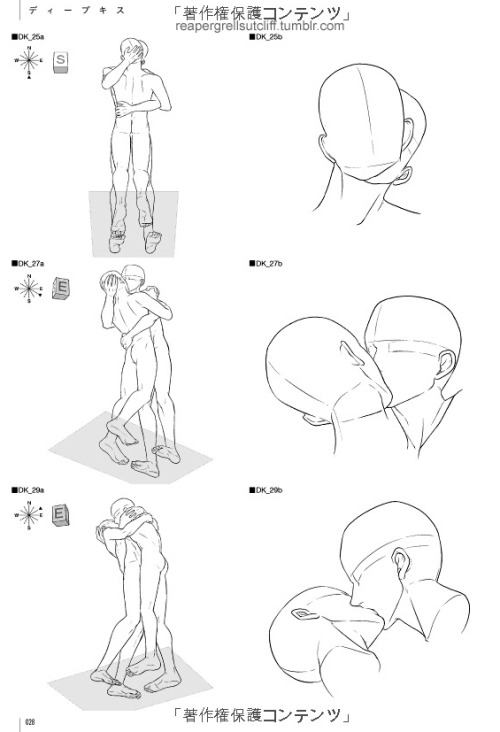 reapergrellsutcliff:‘Kiss Scene rough sketches - Drawing for Boys Love (Yaoi)’ (Part 2 of 3)A 