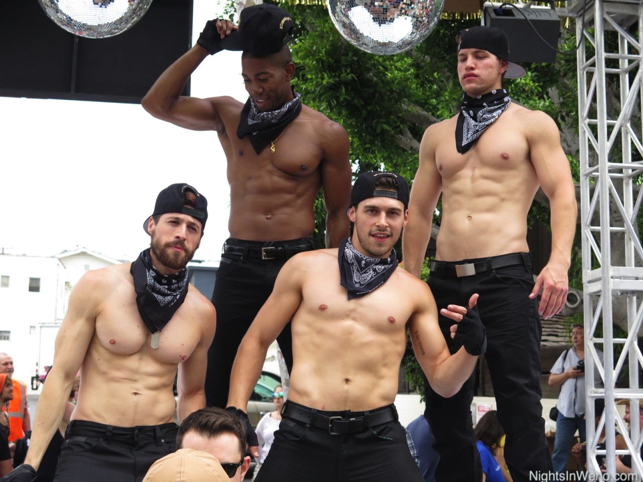 wehonights:  What makes the gogo dancers from The Abbey get off their bus, stare