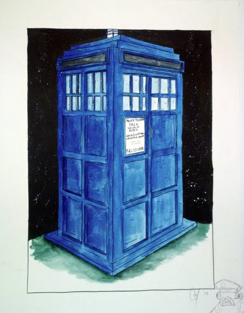 Tardis miscut painting