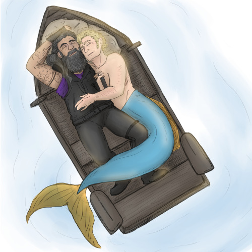 sungmee: nearly complete in time for mermay, but i made an ofmd mer AU!stede rescues ed after he get