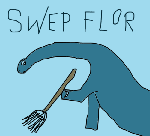 kiwi-jien:shittydinosaurdrawings:Dino-chores.Dish Wosh is my favourite.Thank you, it’s my favourite 